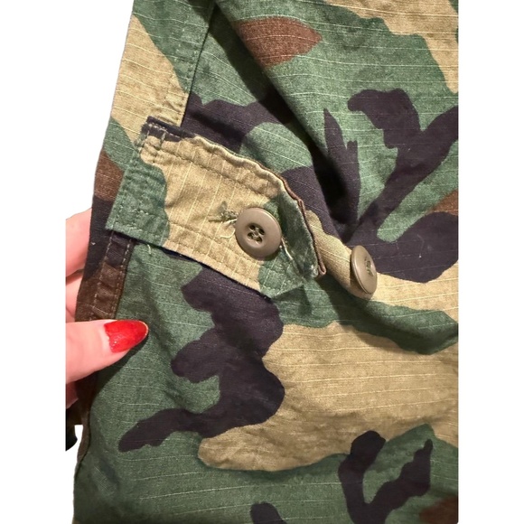 BDU Field Jacket X-Small Short Woodland Camouflage Jungle Ripstop Military - Picture 4 of 8